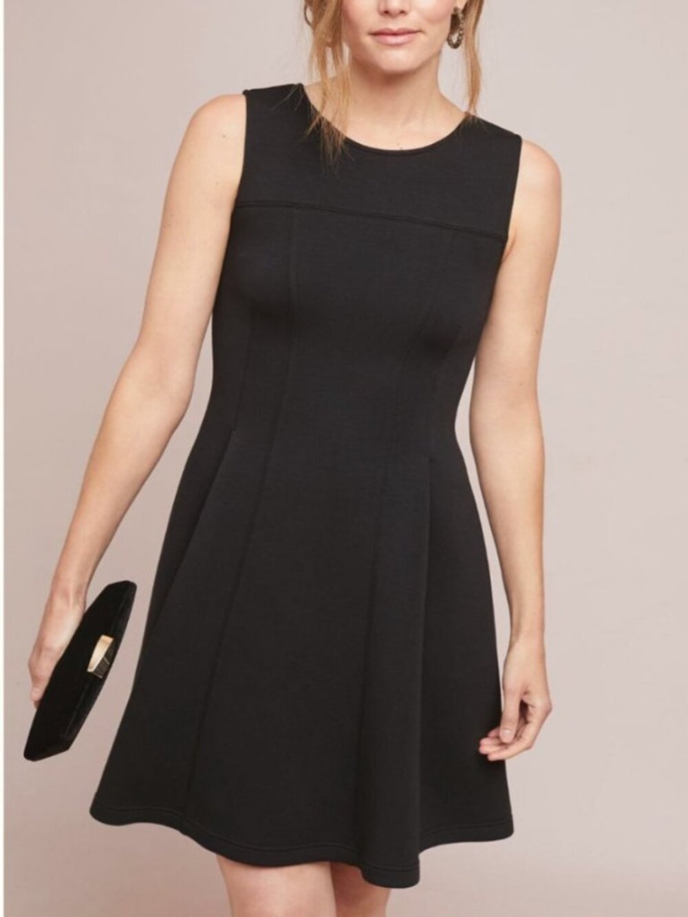 NWT Anthropologie Black Sleeveless Fit & Flare Debutante Dress - Women's X-Large
